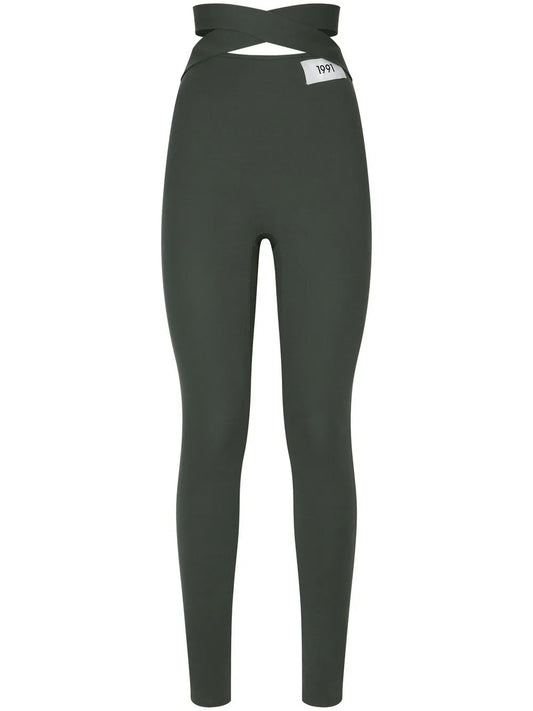 Kim Dolce&Gabbana Crossover-Strap Leggings