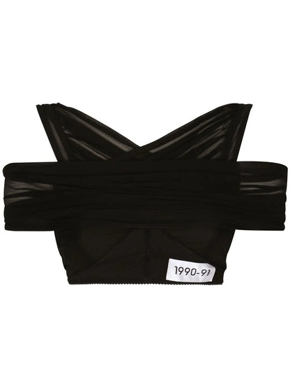 Kim Dolce&Gabbana Organzine Crop Top