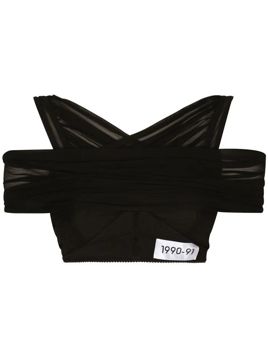 Kim Dolce&Gabbana Organzine Crop Top