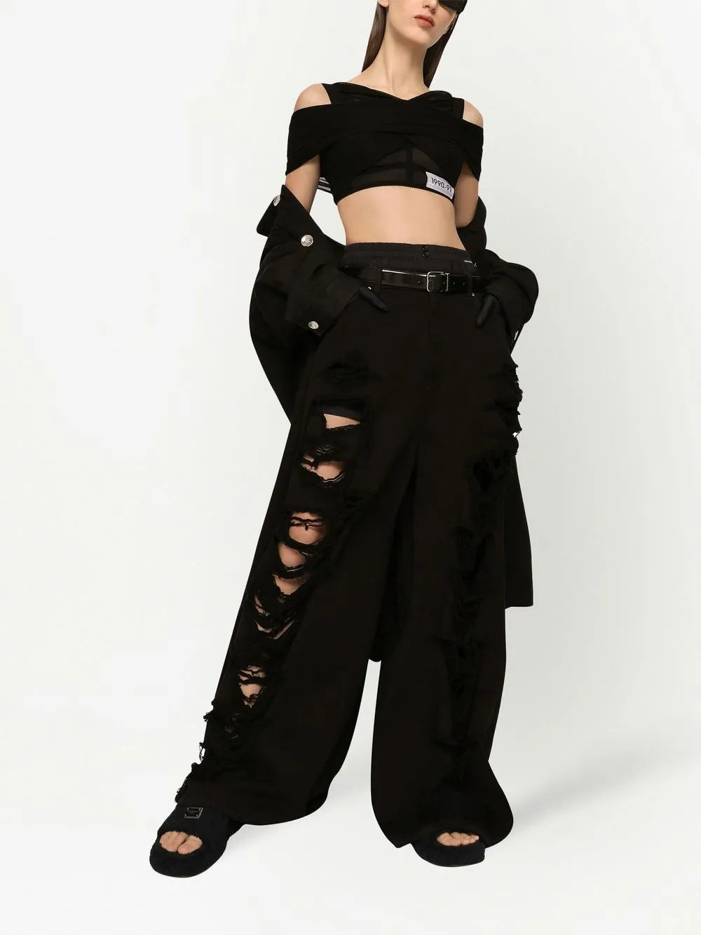 Kim Dolce&Gabbana Organzine Crop Top