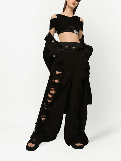 Kim Dolce&Gabbana Organzine Crop Top