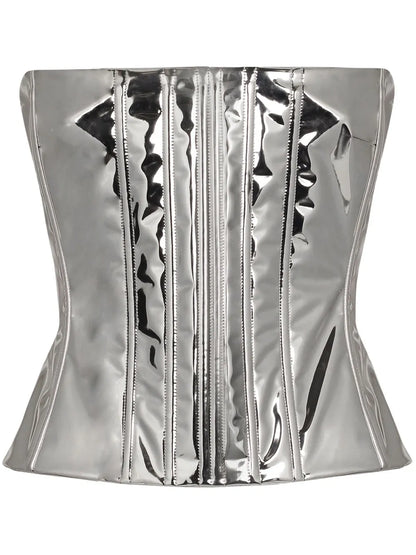 Kim Dolce&Gabbana Satin Corset Top