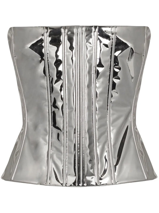 Kim Dolce&Gabbana Satin Corset Top