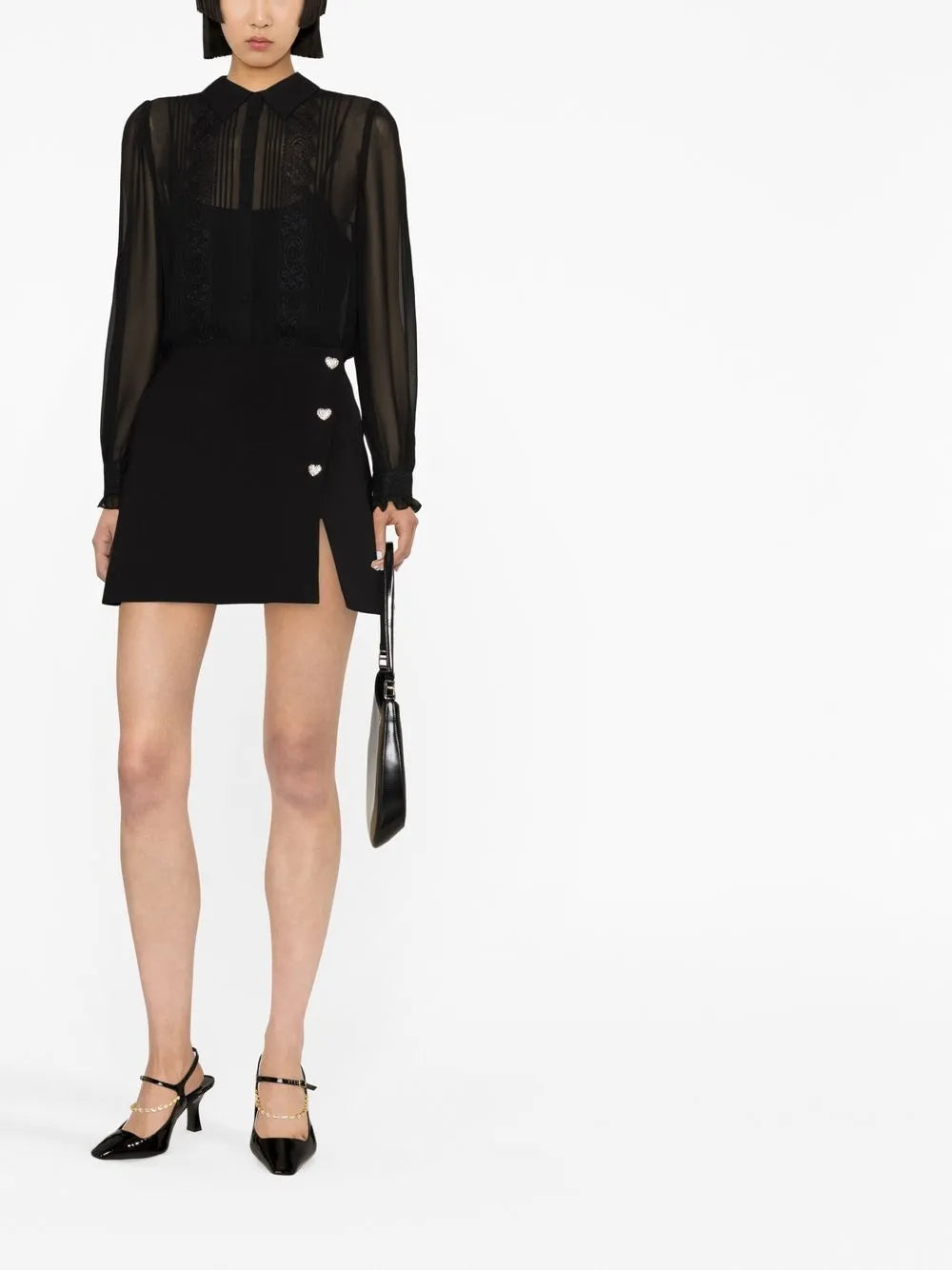 Crystal-Embellished A-Line Miniskirt