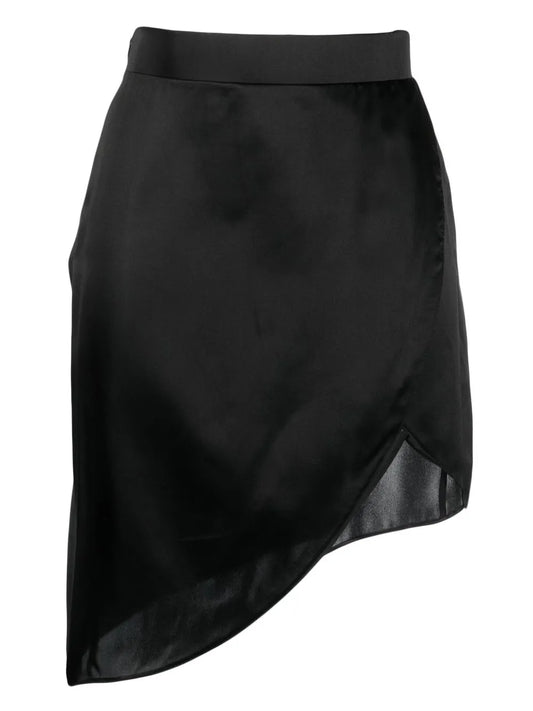 Rendez-Vous Asymmetric Silk Skirt