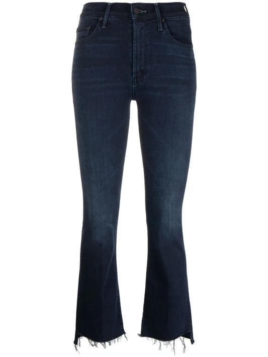 High-Rise Cropped Flared Jeans
