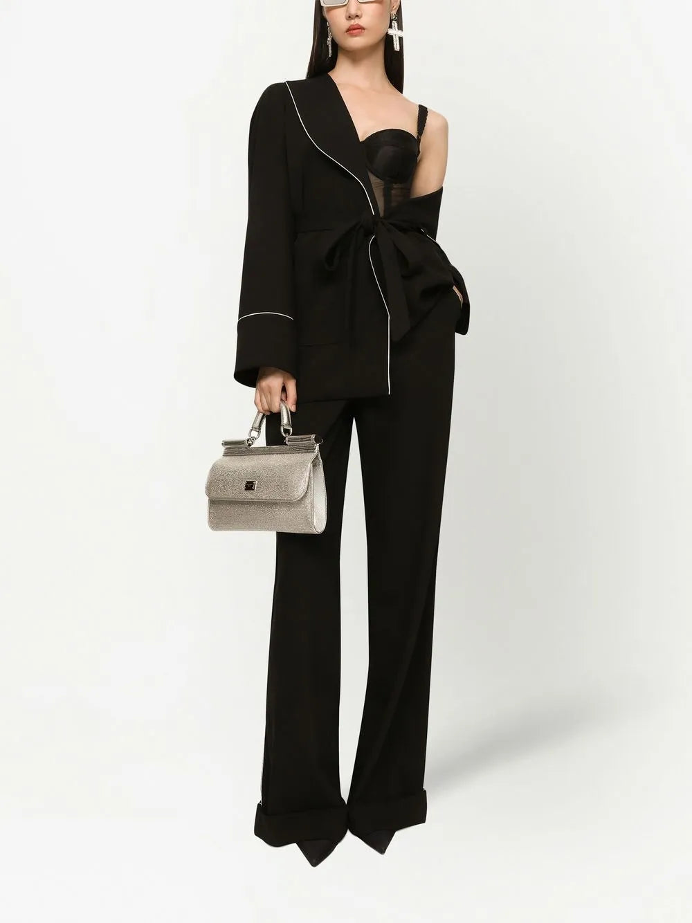 Kim Dolce&Gabbana Belted Pajama Shirt