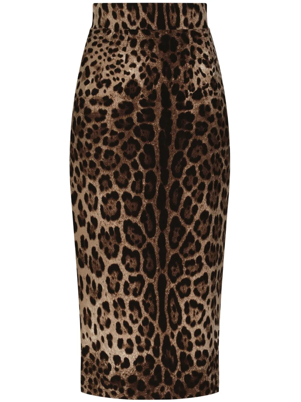 Leopard-Print Midi Skirt
