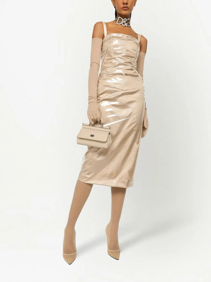 Kim Dolce&Gabbana Transparent Overlay Midi Dress