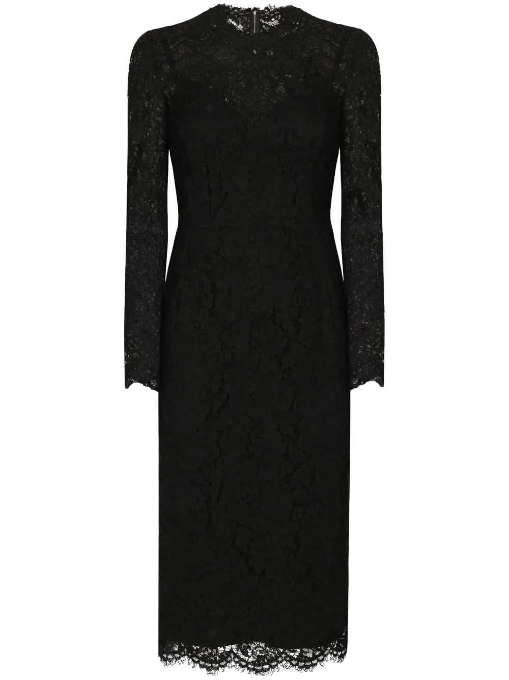Floral-Lace Midi Dress