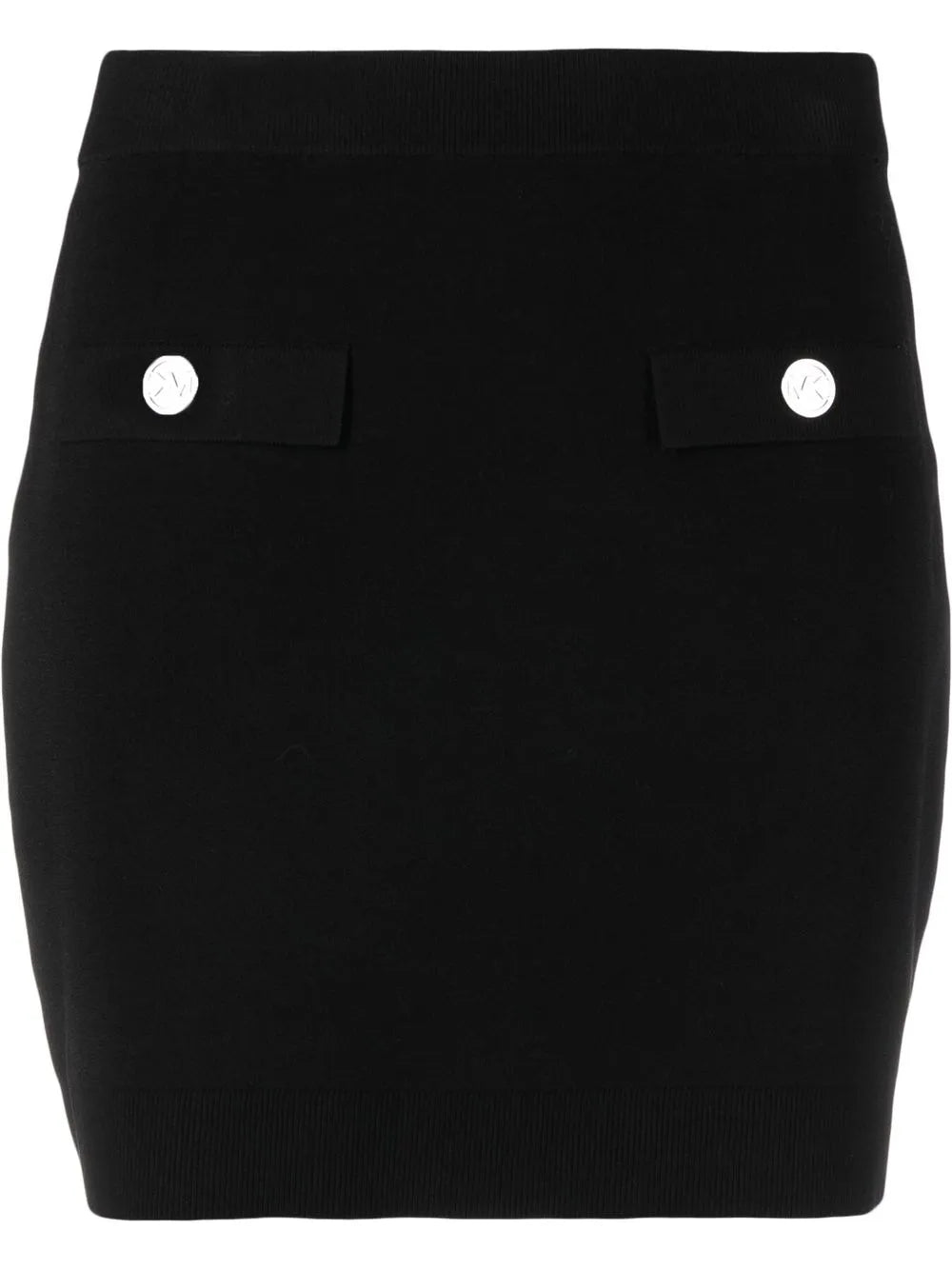 Logo-Embossed Buttoned Miniskirt