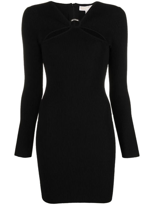 Ribbed-Knit Mini Dress