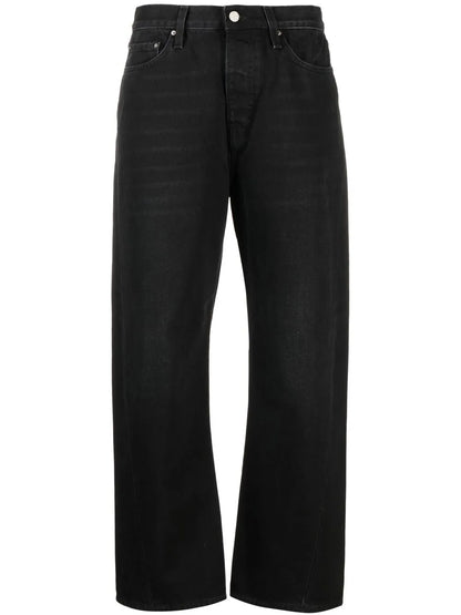 Twisted Seam Straight-Leg Jeans