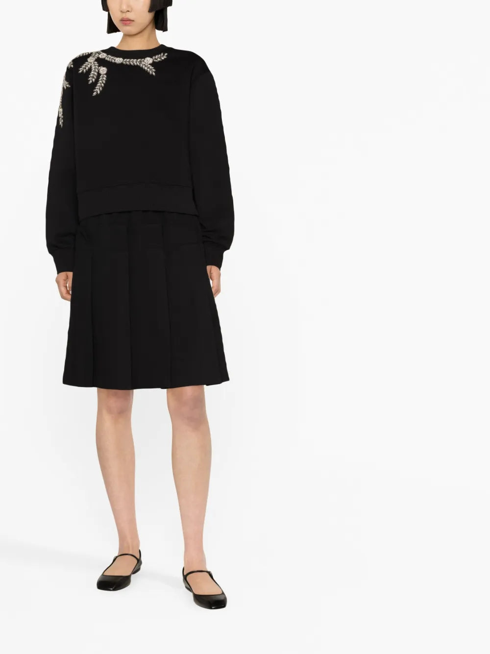 Crystal-Embllished Long-Sleeve Jumper