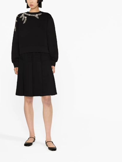 Crystal-Embllished Long-Sleeve Jumper