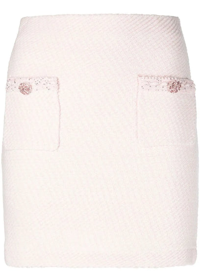 Braided-Trim Mini Skirt
