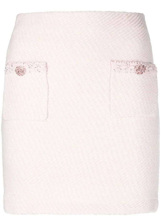 Braided-Trim Mini Skirt