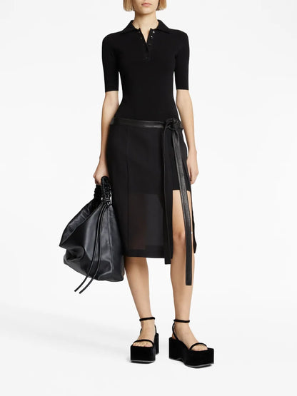 Layered Chiffon Wrap Skirt