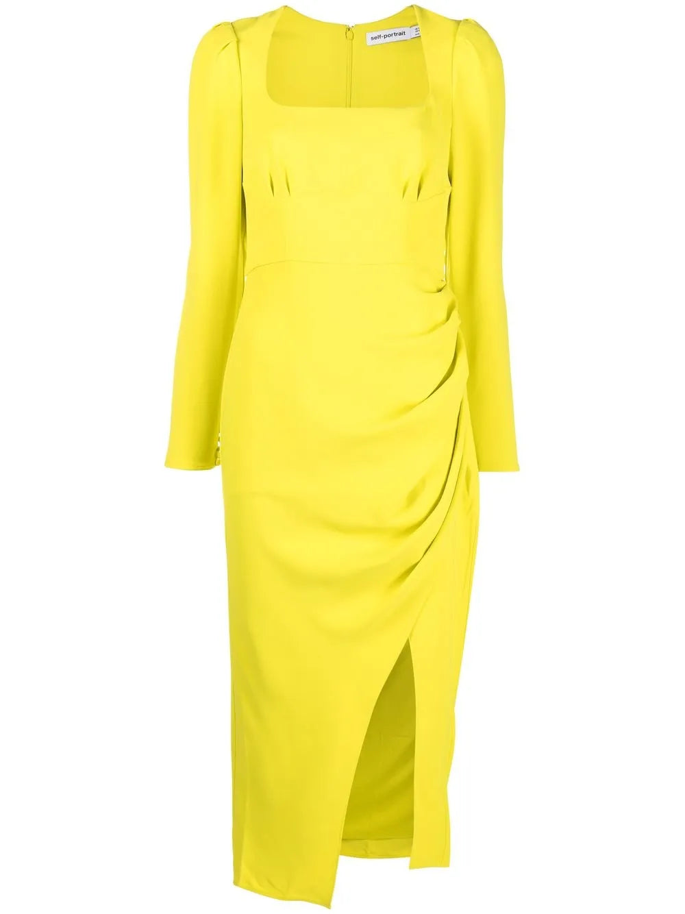 Ruched-Detail Midi Dress
