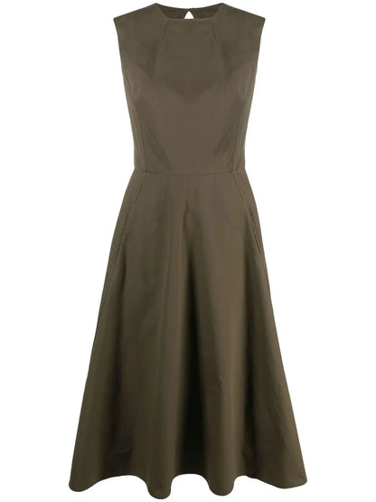 Flared Cotton Midi Dress