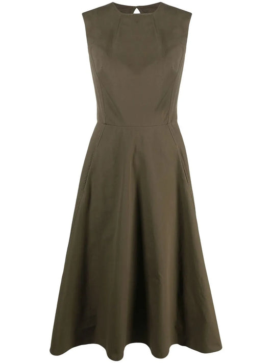 Flared Cotton Midi Dress