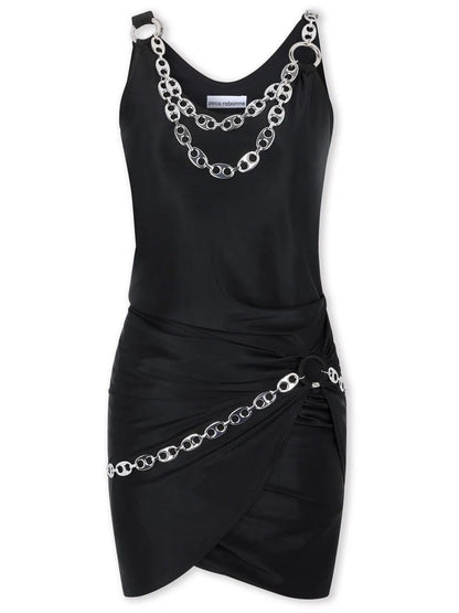 Chain Embellished Mini Dress