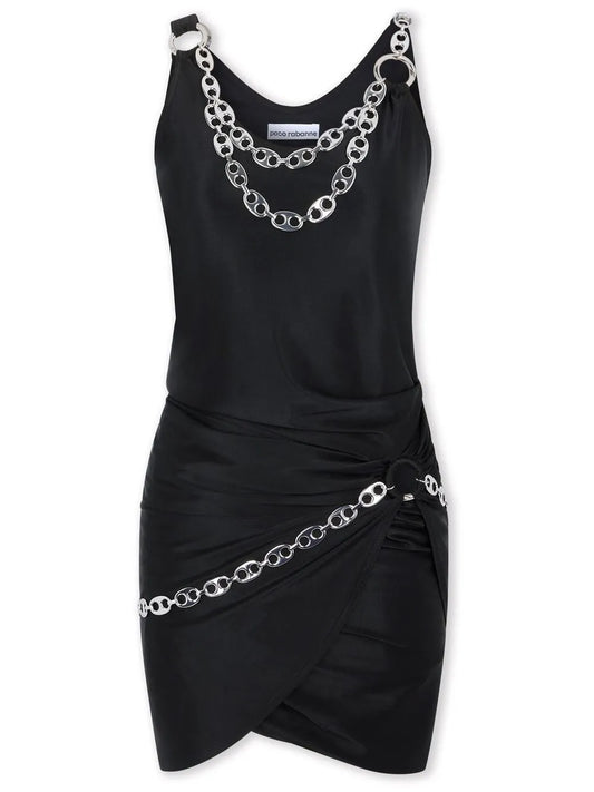 Chain Embellished Mini Dress
