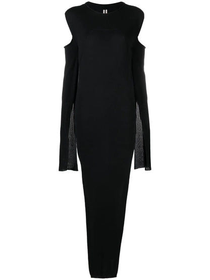 Cape-Sleeve Knit Dress