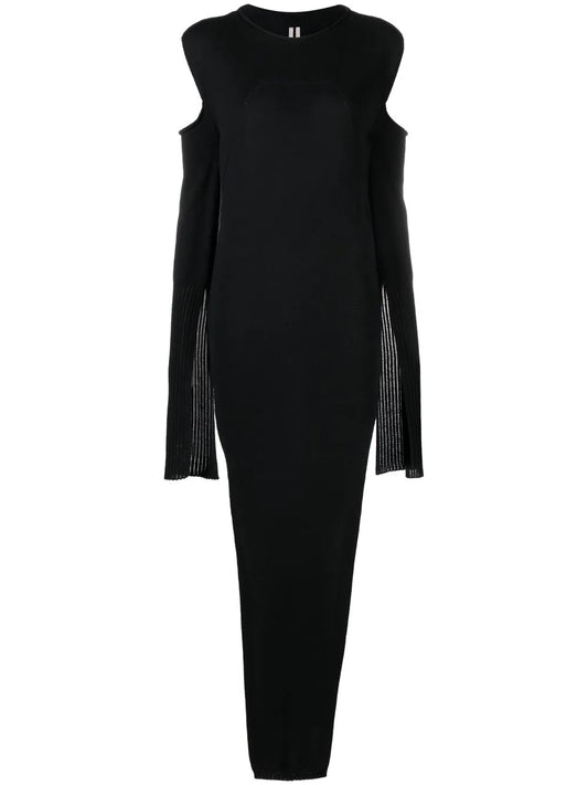 Cape-Sleeve Knit Dress