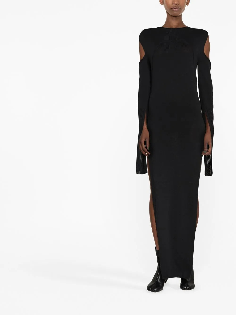 Cape-Sleeve Knit Dress