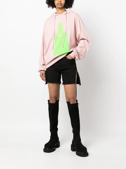 Raw-Cut Denim Shorts