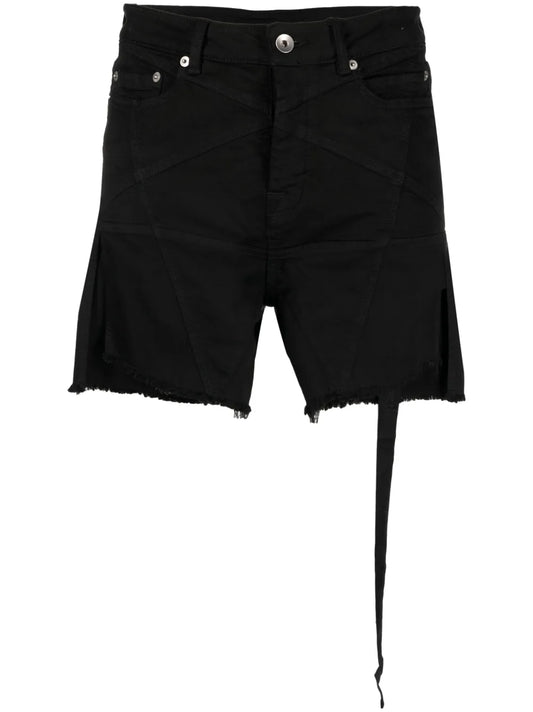 Raw-Cut Denim Shorts