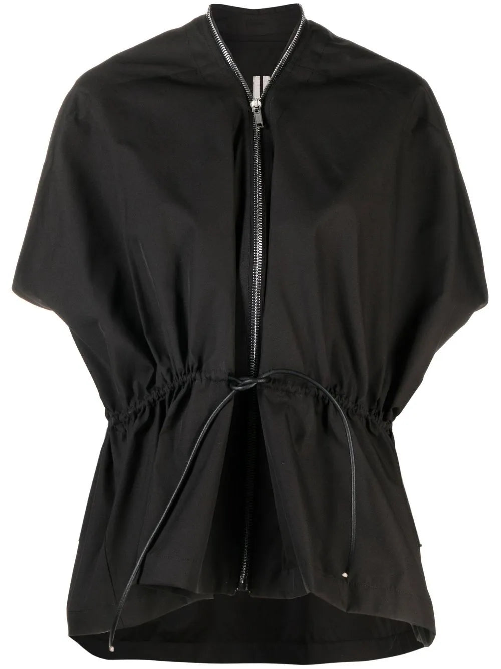 Sail Short-Sleeve Leather Jacket