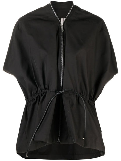 Sail Short-Sleeve Leather Jacket