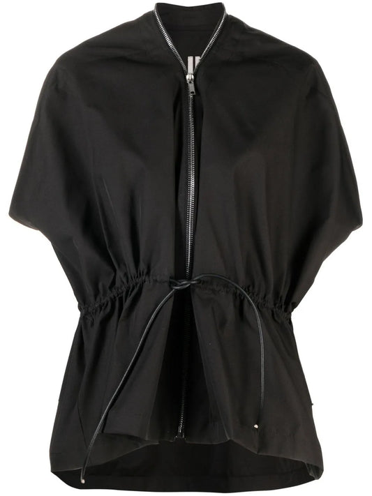 Sail Short-Sleeve Leather Jacket
