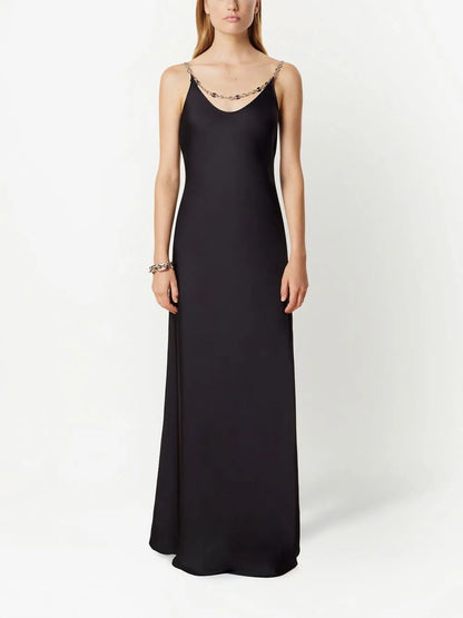 Chain-Link Shoulder Strap Dress