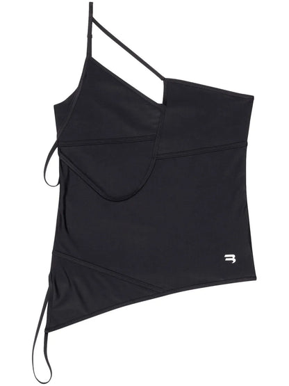 Asymmetric Strap-Detail Tank Top