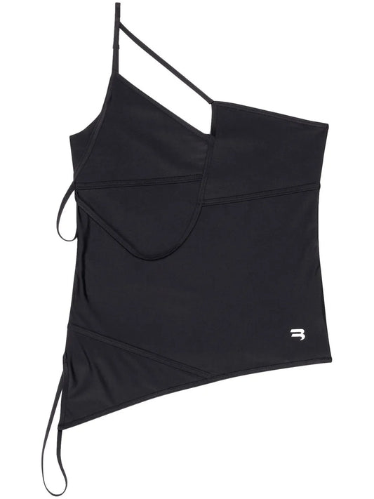 Asymmetric Strap-Detail Tank Top