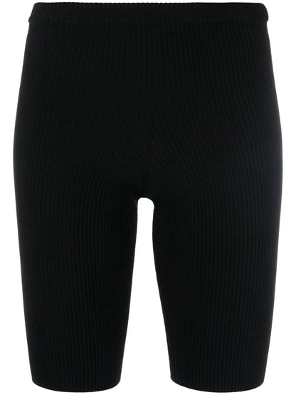 Ribbed-Knit Cycling Shorts