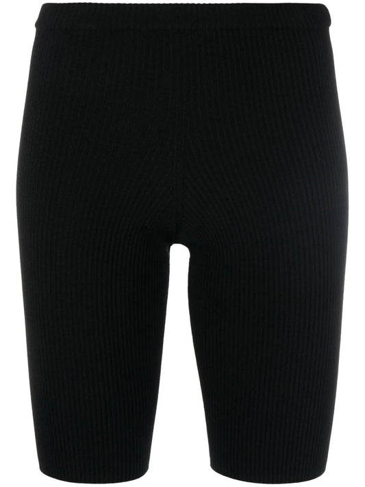 Ribbed-Knit Cycling Shorts