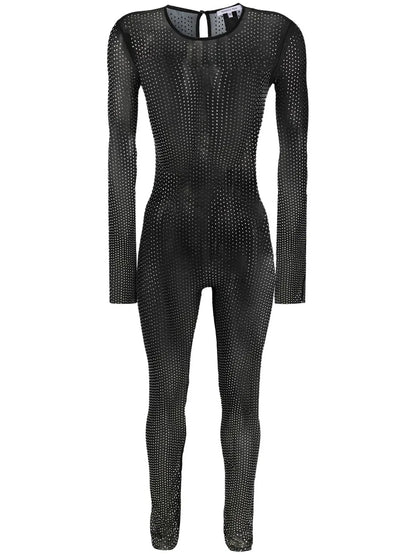 Sheer Crystal-Embellished Jumpsuit