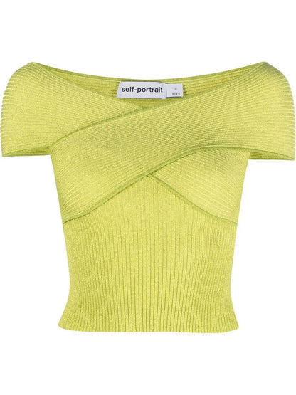Knitted Off-Shoulder Top