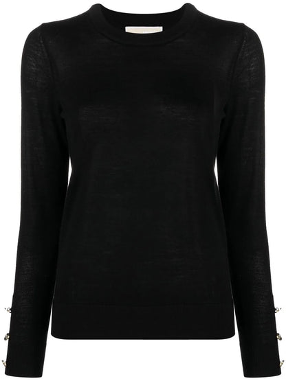 Buttoned Knitted Jumper