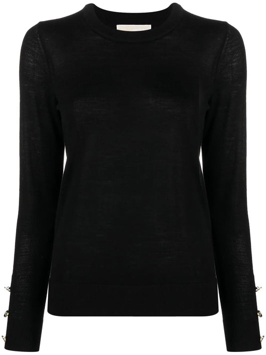 Buttoned Knitted Jumper