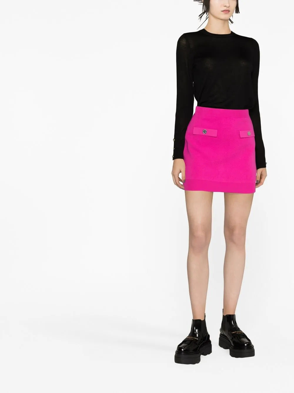 Buttoned Knitted Jumper