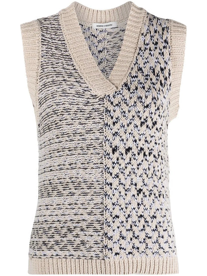 V-Neck Knitted Vest