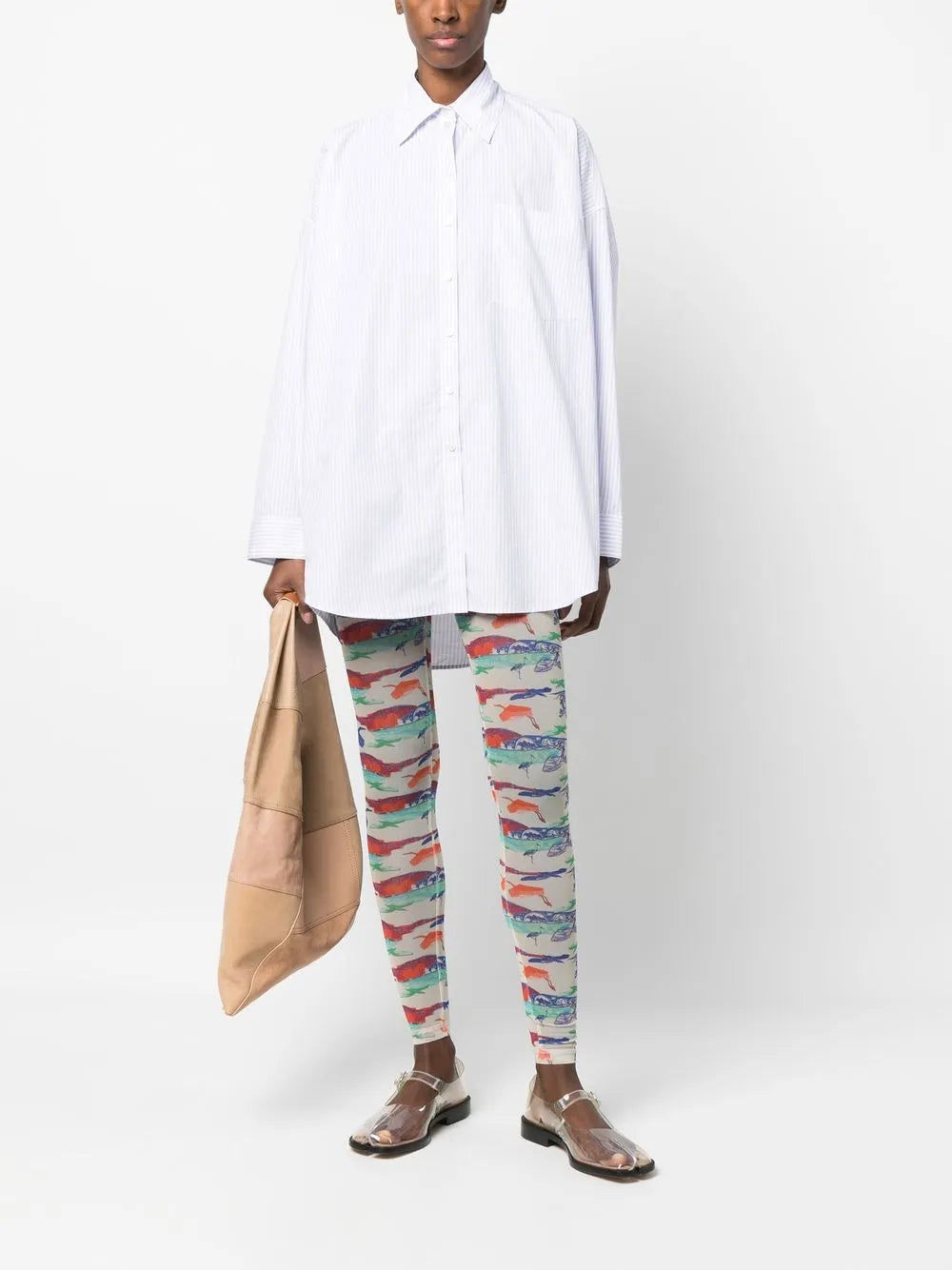Printed Mesh Leggings