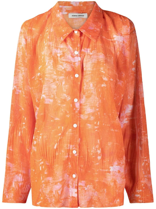 Printed Plissé Shirt
