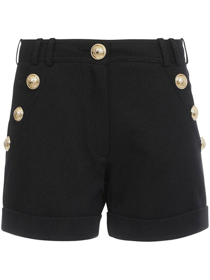 Piqué-Weave Mini Shorts