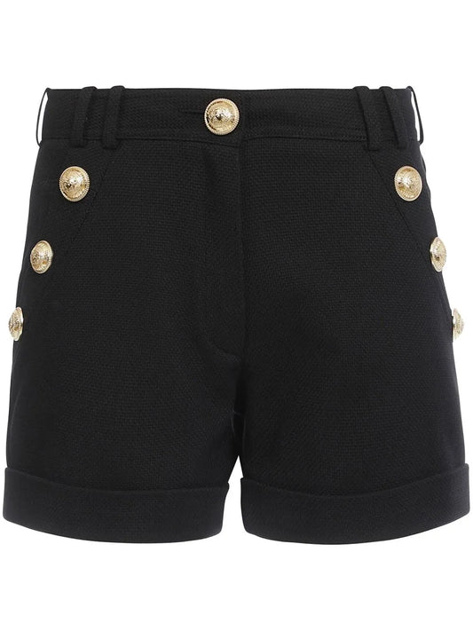 Piqué-Weave Mini Shorts
